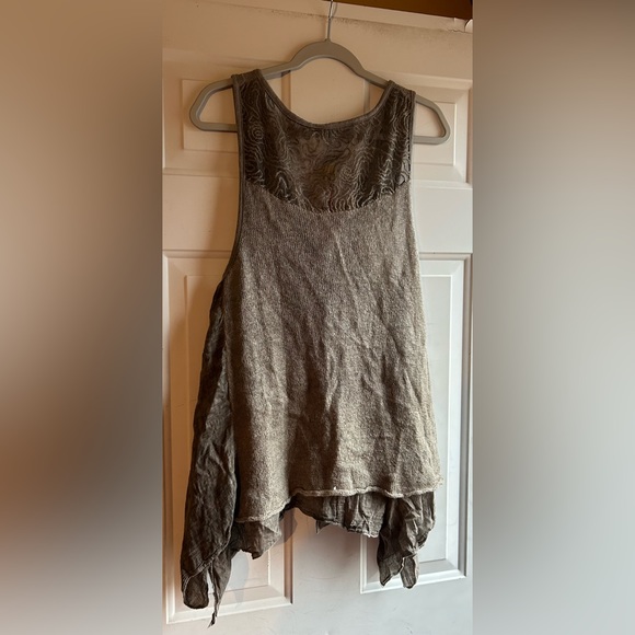 Lightweight Cardigan with Lace Detailing on back and bottom ruffle - Picture 2 of 2